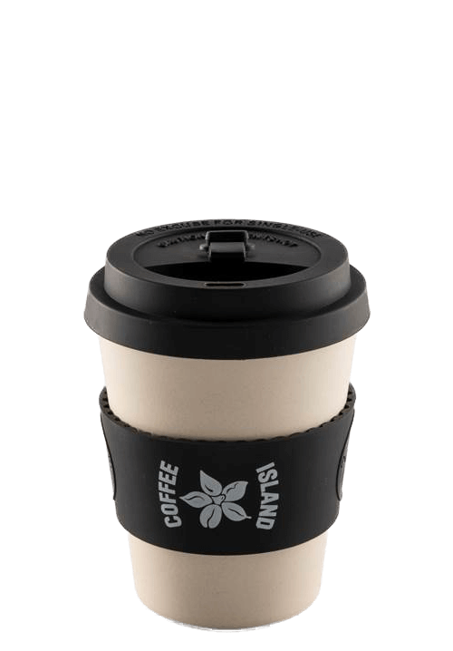 Ecoffee Tasse réutilisable noire et blanche