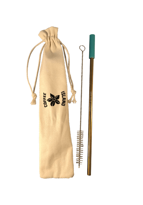 Paille en Métal (gold - aqua)