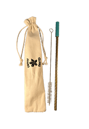 Paille en Métal (gold - aqua)